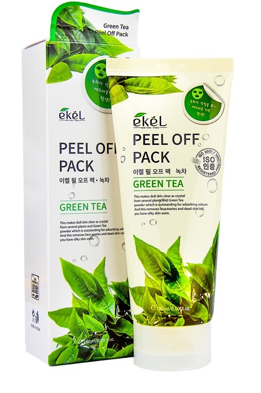 Картинка Маска-пленка с экстрактом зеленого чая Ekel Peel Off Pack Green Tea, 180 мл BeautyConceptPro
