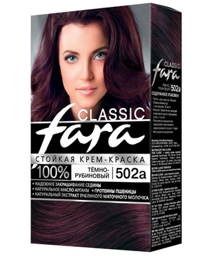 Картинка Fara Classic Краска для волос 502А Темный рубин BeautyConceptPro