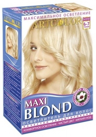 Картинка "ARTCOLOR MAXI BLOND" осветлитель для волос с экстрактом белого льна, 30г/60мл BeautyConceptPro