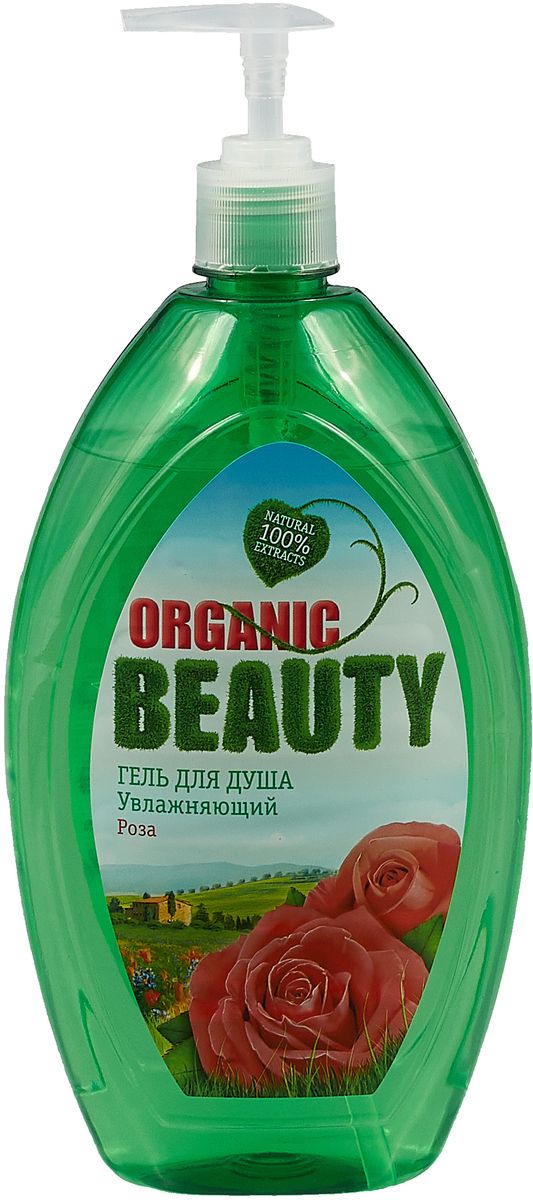 Картинка Organic Beauty Гель для душа Увлажняющий, роза, 1000 мл BeautyConceptPro