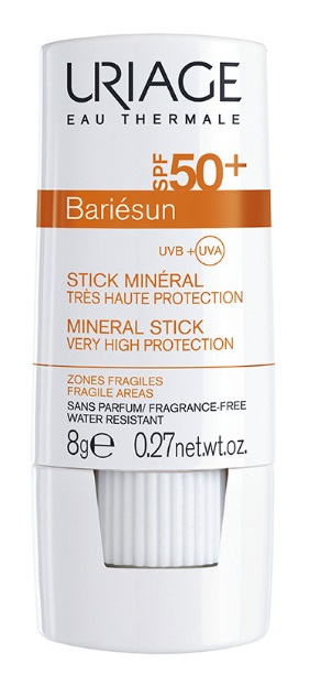 Картинка Стик солнцезащитный минеральный для уязвимых зон SPF50+ Барьесан Uriage, 8 гр BeautyConceptPro