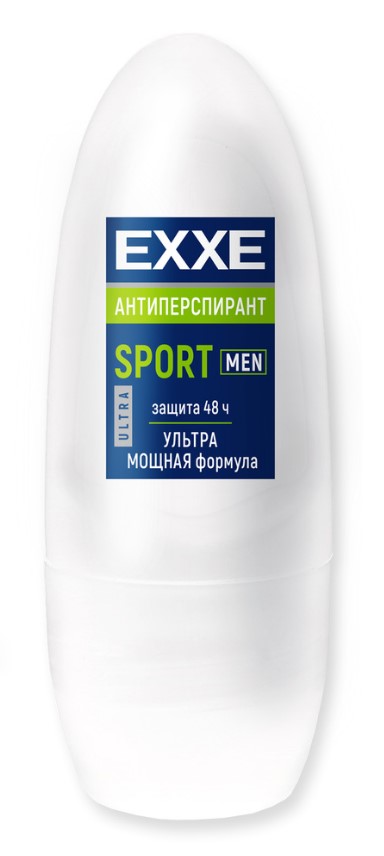 Картинка Антиперспирант ролик EXXE SPORT мужской (синий Ultra), 50 мл BeautyConceptPro