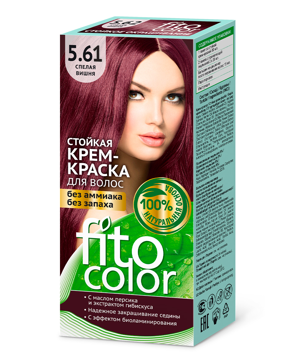 Картинка Фитокосметик Крем-краска для волос FitoColor тон 5.61 Спелая вишня BeautyConceptPro